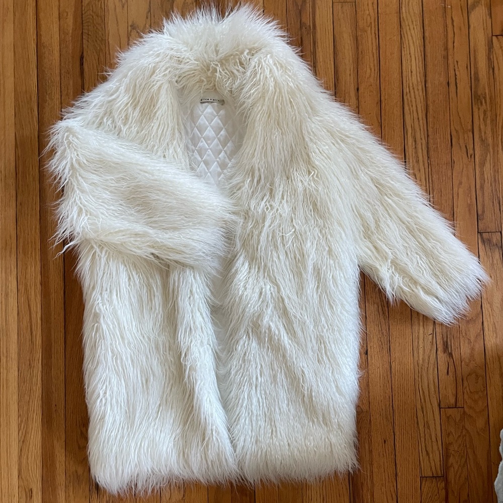 Alice and Olivia Faux Fir Mongolian Coat